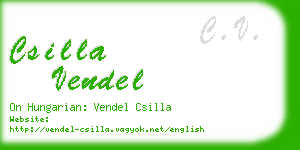 csilla vendel business card